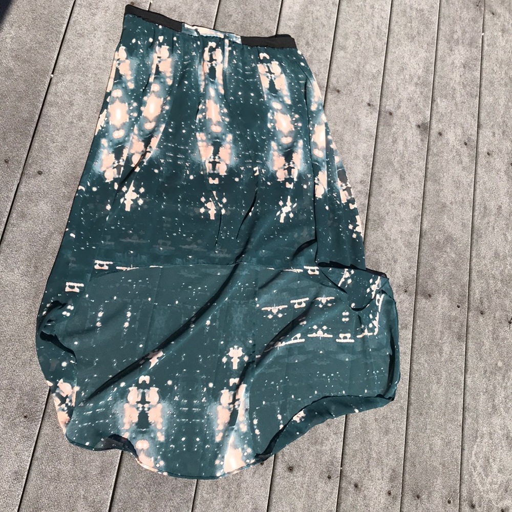 High Low Watercolor Skirt